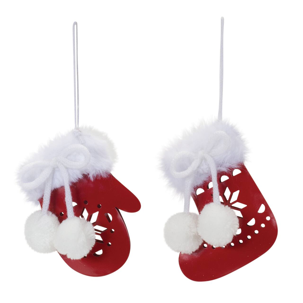 12ct. 4" Snowflake Mitten and Stocking Ornament Set
